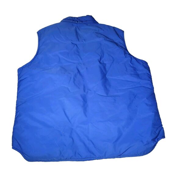 Vintage Woolrich Vest Jacket Mens Size XL Blue Gorpcore Sleeveless Broken Zipper - Picture 2 of 14